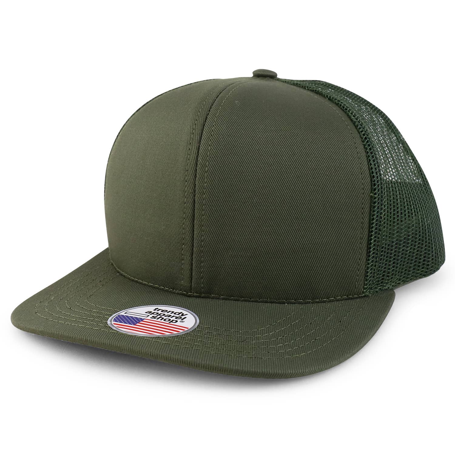 Trendy Apparel Shop - Wholesale Snapback pet - Uniseks - Gemaakt in de VS Gestructureerde platte Snapback Mesh-achterkant met 6 panelen12