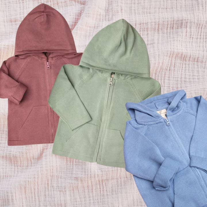 Giacca con Cappuccio a Zip Intera per Bambino - Maglia in Cotone Organico per la vendita all'ingrosso da parte di Via Graceffo