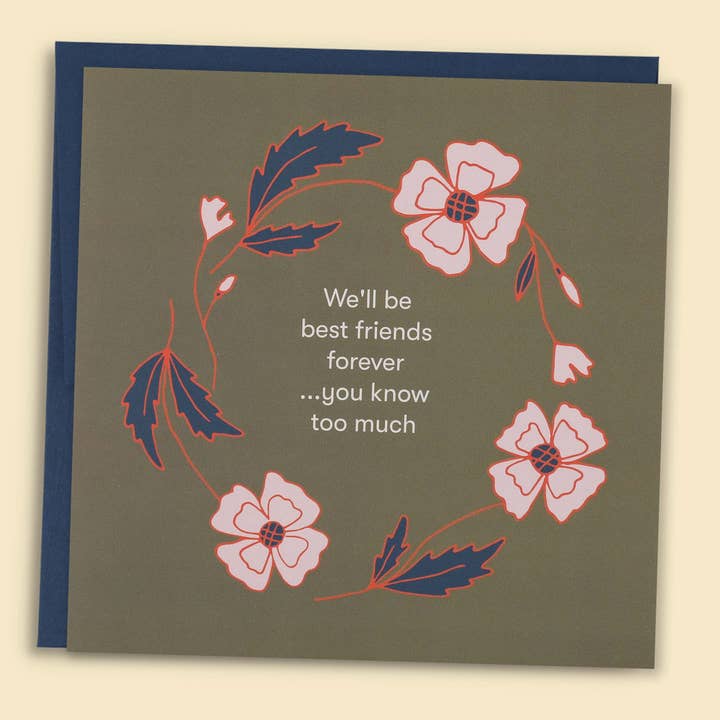 We'll be Best Friends Forever, You know too much Card - Wholesale for wholesale by Papernest
