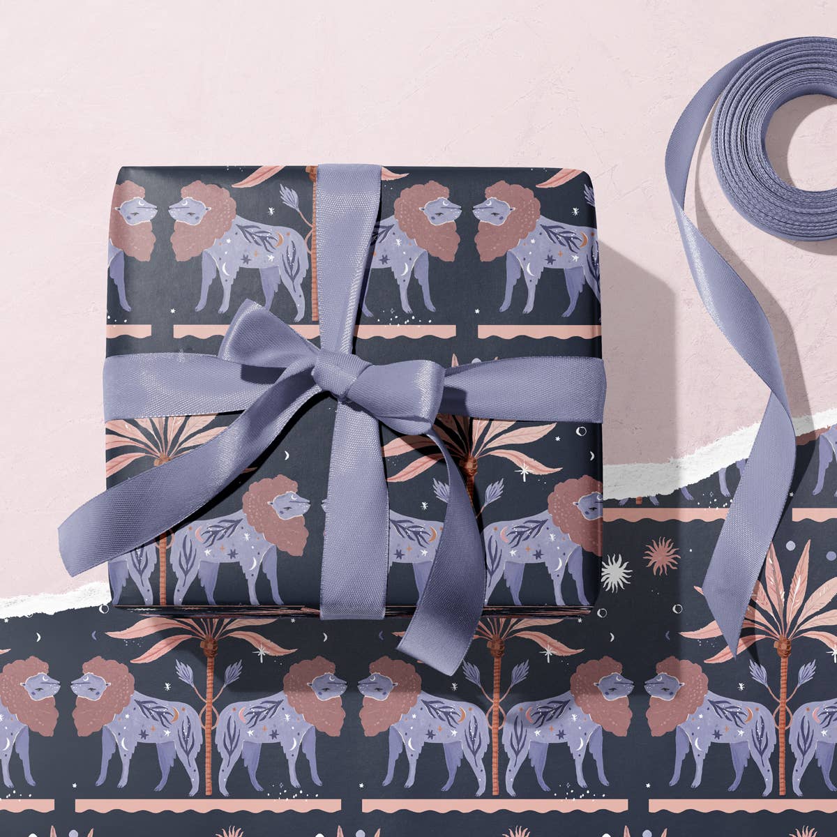 Sister Paper Co. - Vente Feuille de papier cadeau - Emballage cadeau Lion | Papier cadeau | Feuilles d'emballage cadeau | Zodiac4