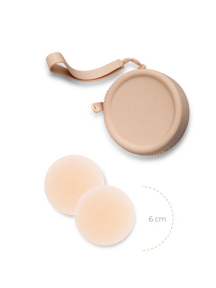 Pasties with Silicone Travel Case - LIGHT NUDE for wholesale by Boob-eez