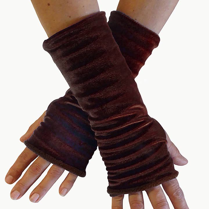 Samt-Armbänder - Schokobraun für den Großhandel von Anna Falcke