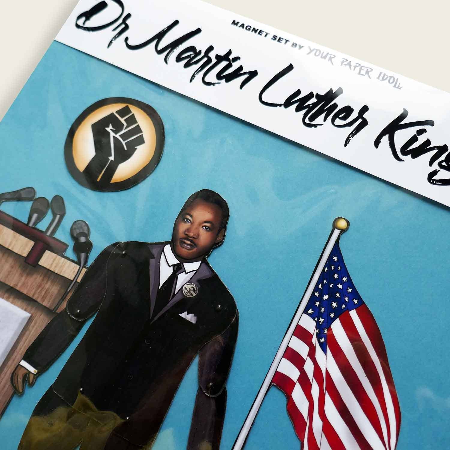 THE PAPER IDOLL - Vendita all'ingrosso Calamite - Magnete da frigo posabile o set ispirato a Martin Luther King8