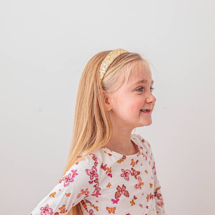 Frog Sac - Wholesale Fashion Headband - Kids - Tapered Chunky Glitter Headband8