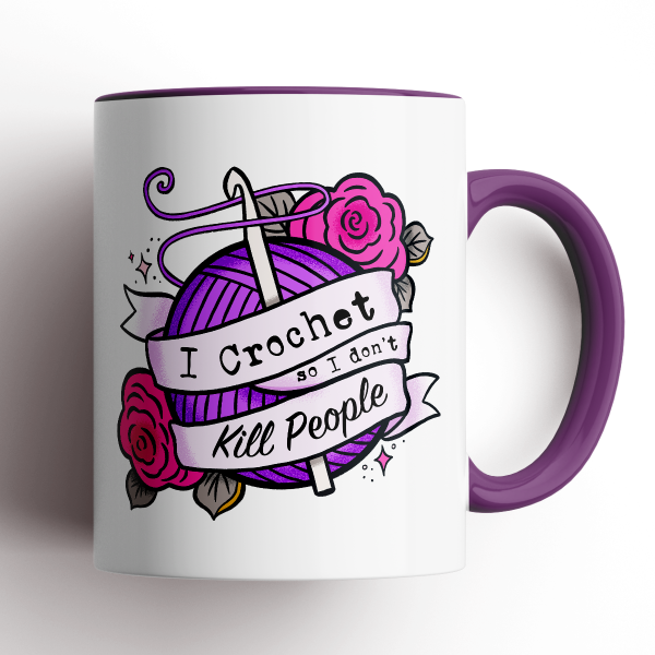 Disrupted Industries - Wholesale Coffee Mug - I Crochet, So I Don't Kill People Mug1