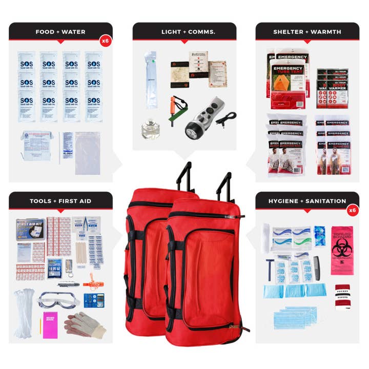 6 Person Comfort Survival Kit for wholesale by Wholesalesurvivalkits