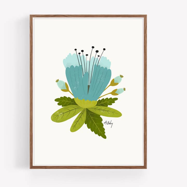 Blume - Floral Illustration Print for wholesale by Annie Bailey Art