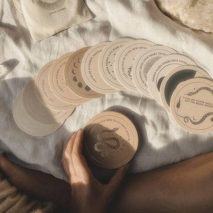 Anna Cosma - Wholesale Tarot Cards - INNER ALCHEMY AFFIRMATIONS - CARD SET - DECK - GOLD EDITION