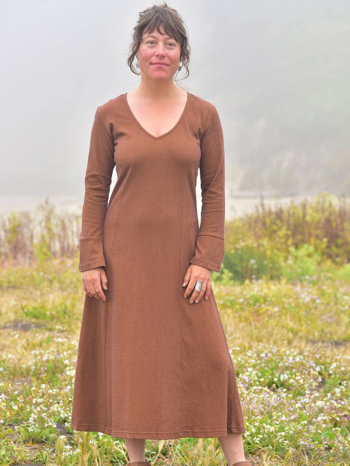 Organic Jacquard Maxi Dress for wholesale by Zig Zag Asian Collection