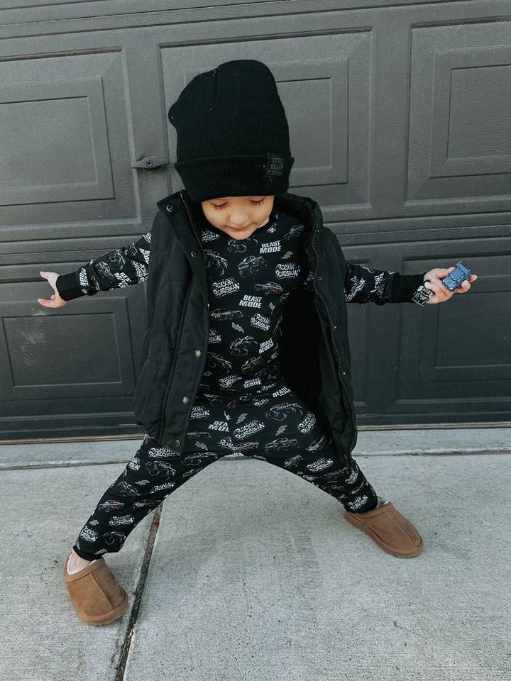 Chaos On Wheels 2 Piece Pajama Set for wholesale by Little Rocker Clothing