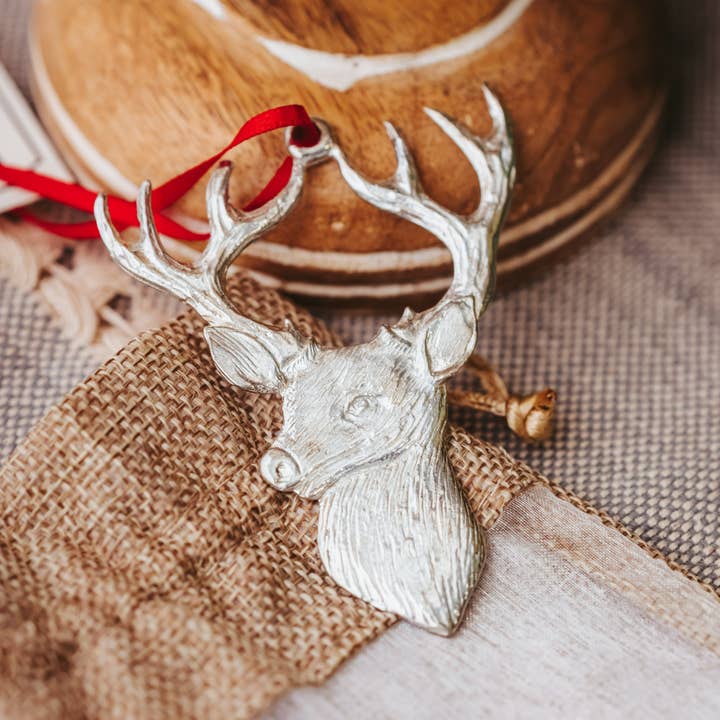 House of Morgan Pewter - Wholesale Ornament Set - Reindeer Ornaments - Deer Ornaments - Several Designs