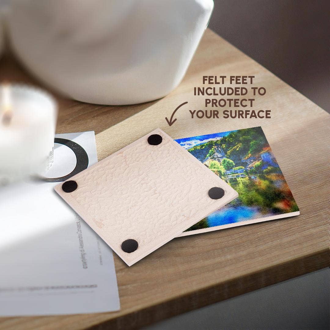 3dRose - Wholesale Coasters - 3dRose, Cathedral On The Water Image of Watercolor Painting, Coaster3