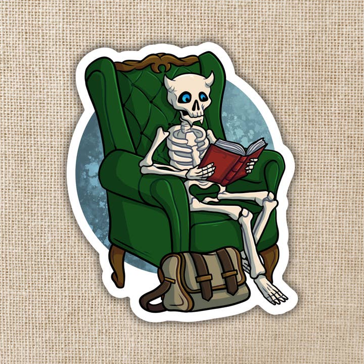 Satchel the Homunculus Sticker | Bookshops & Bonedust for wholesale by Kingdom of Threads