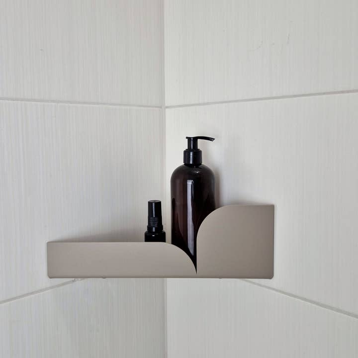 NAMUOS - Venta al por mayor Estante de pared - Estante de esquina para ducha BAUHAUS, blanco, beige, gris, negro