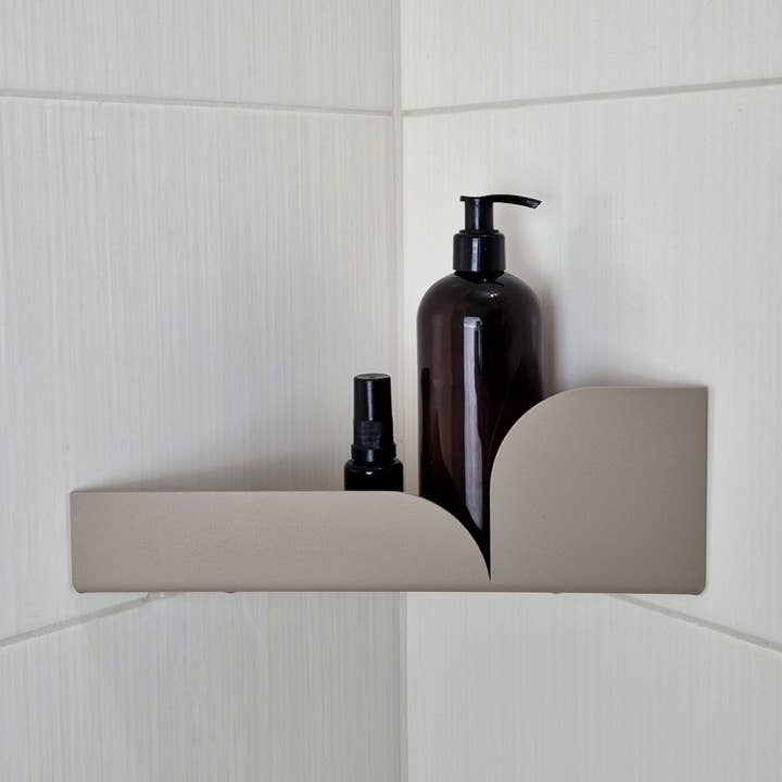 Shower corner shelf BAUHAUS, white, beige, grey, black for wholesale by NAMUOS