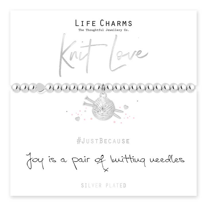 Knit Love - Breloque en fil tricoté pour la vente par Life Charms