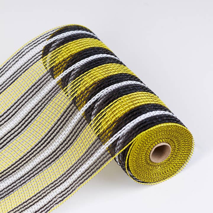 Factory Direct Craft - Wholesale Ribbon - Gift Wrapping - Striped Poly Deco Mesh Ribbon 10 yards - Select Color