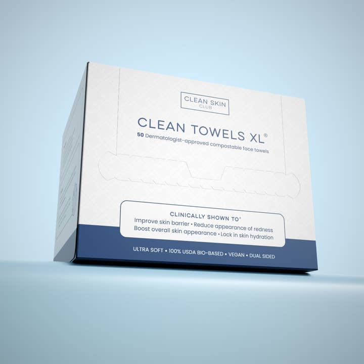Clean Skin Club - Wholesale Face & Body Wipes - Clean Towels™ XL, Disposable Face Towels, 50 Count1