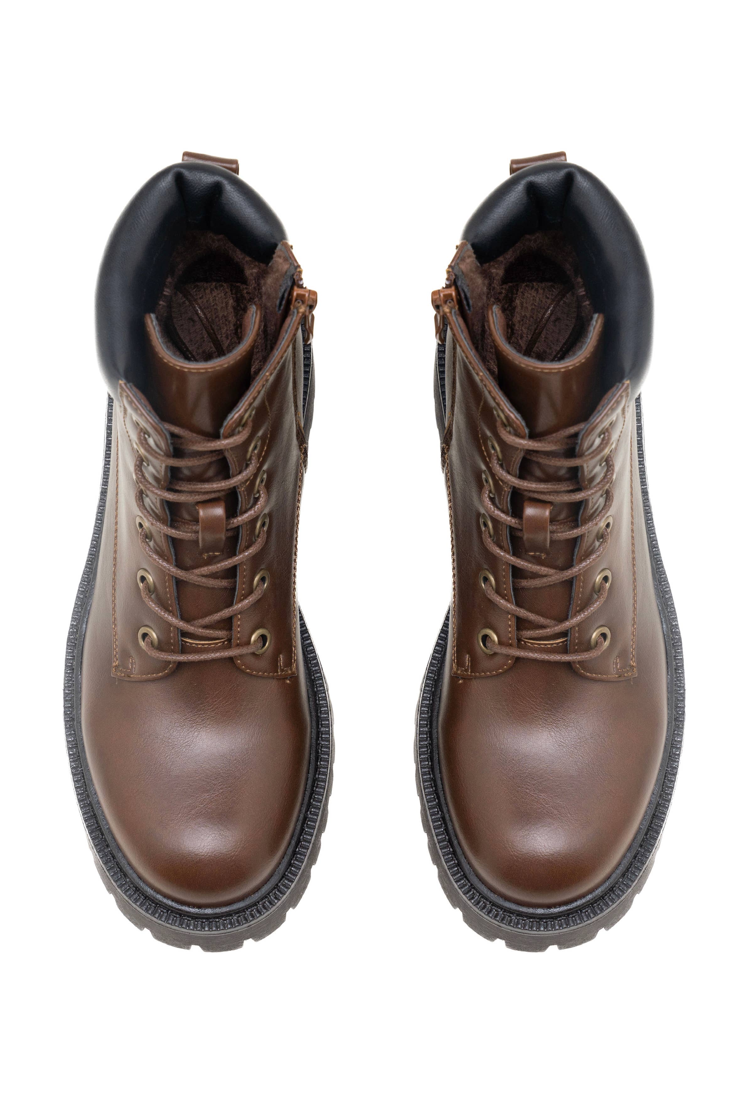 C'M PARIS - Wholesale Combat/Military Boots - Women's - Thick-Soled Ranger Boots with Padded Collar 683336