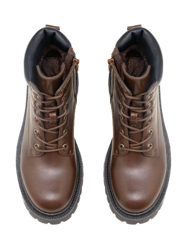 C'M PARIS - Wholesale Combat/Military Boots - Women's - Thick-Soled Ranger Boots with Padded Collar 683336