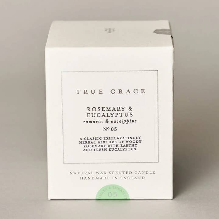 Rozemarijn & Eucalyptus Kaars - Verse Geur Natuurlijke Was voor wholesale door True Grace Europe