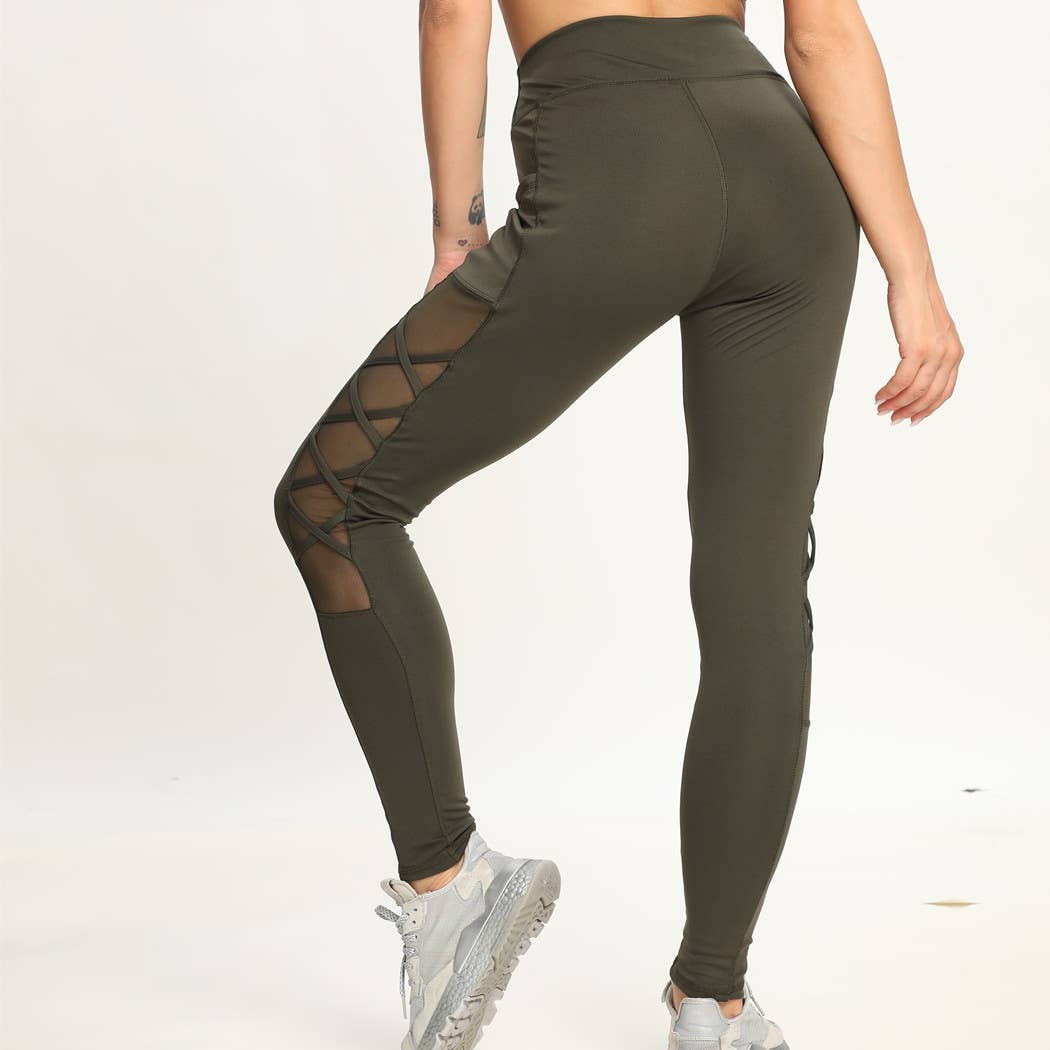SSImport - Wholesale Athletic/Lounge Leggings - Women's - A1330 SPORTS YOGA POCKET LEGGINGS MIXED SIZES 12PCS/PACK30