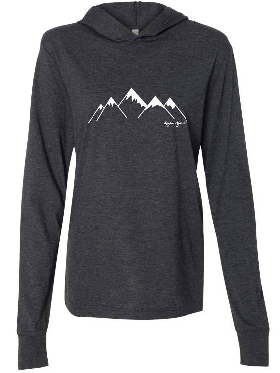 Felpa con cappuccio leggera da montagna innevata per la vendita all'ingrosso da parte di Kompass Apparel