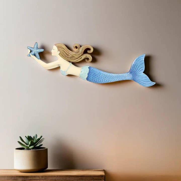 Young's - Wholesale Wall Accent - Resin Mermaid Wall Art (SKU#: 13989)