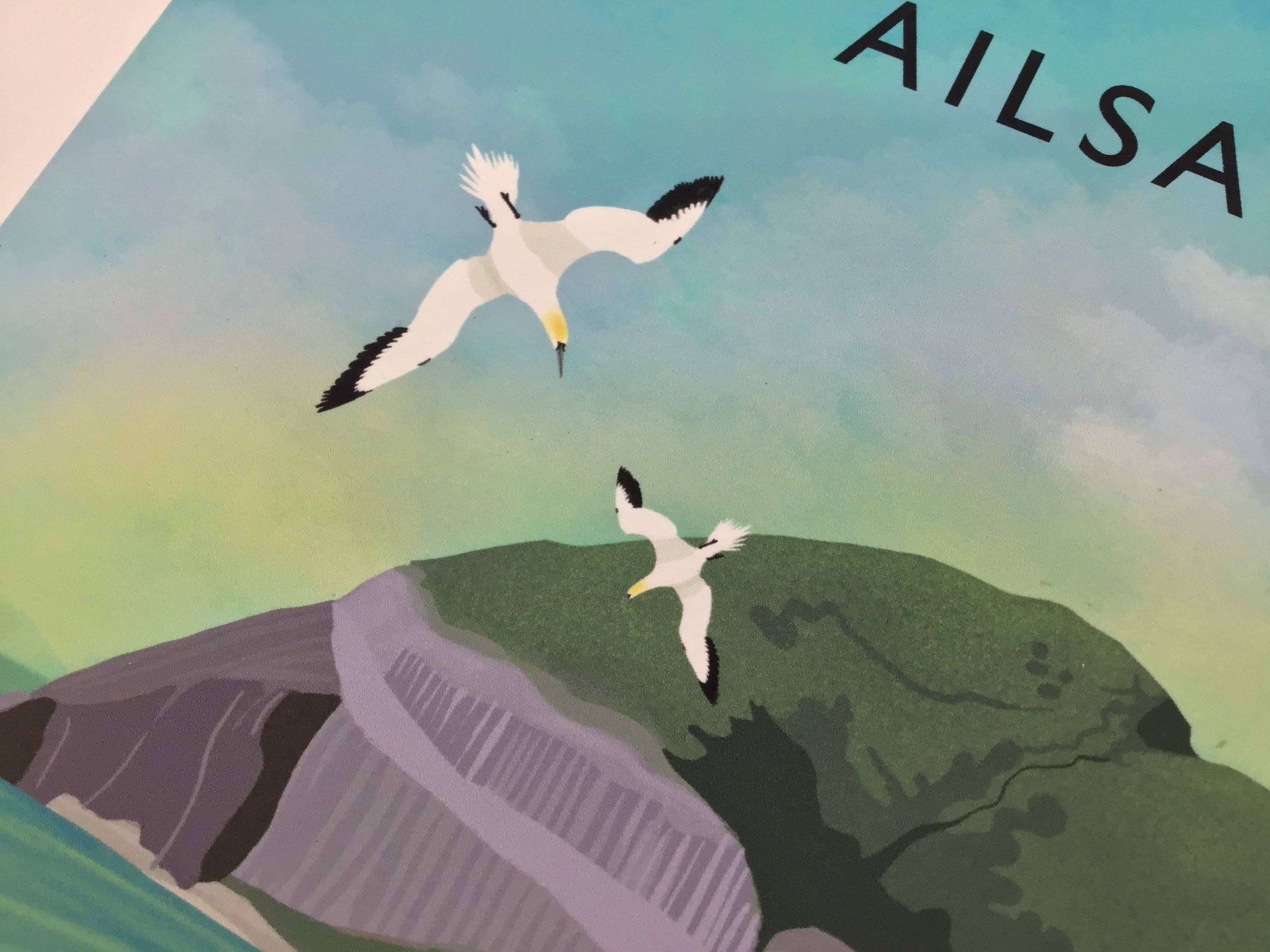 Galloway Arts - Wholesale Art Print - Ailsa Craig | Scottish Travel Poster | Ayrshire | Scottish Landscape | Wall Art | Quality Giclee Art Print signed by the Artist5