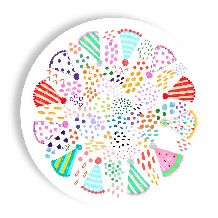 Birthday Party 24ct 9" Paper Plates – Salad/Dinner Separates for wholesale by Fabuplates