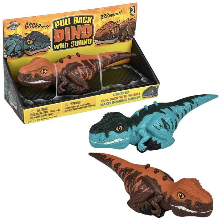 Dinosaur Pull Back With Sound 6" - LLB Toys for wholesale by La Luna Bella - Toys