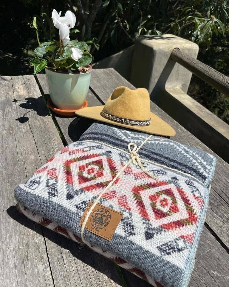 Grey The Vulcan Alpaca Blend Blanket for wholesale on Faire4