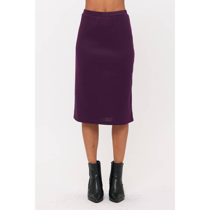 ELASTIC WAIST MIDI PENCIL SKIRT for wholesale by Perseption