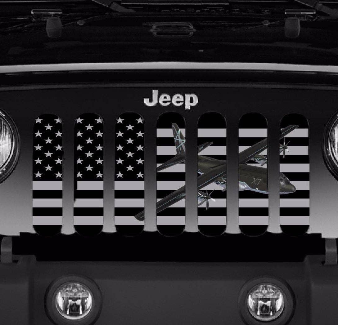 Dirty Acres - Wholesale Sign - C130 Tactical American Flag Jeep Grille Insert1