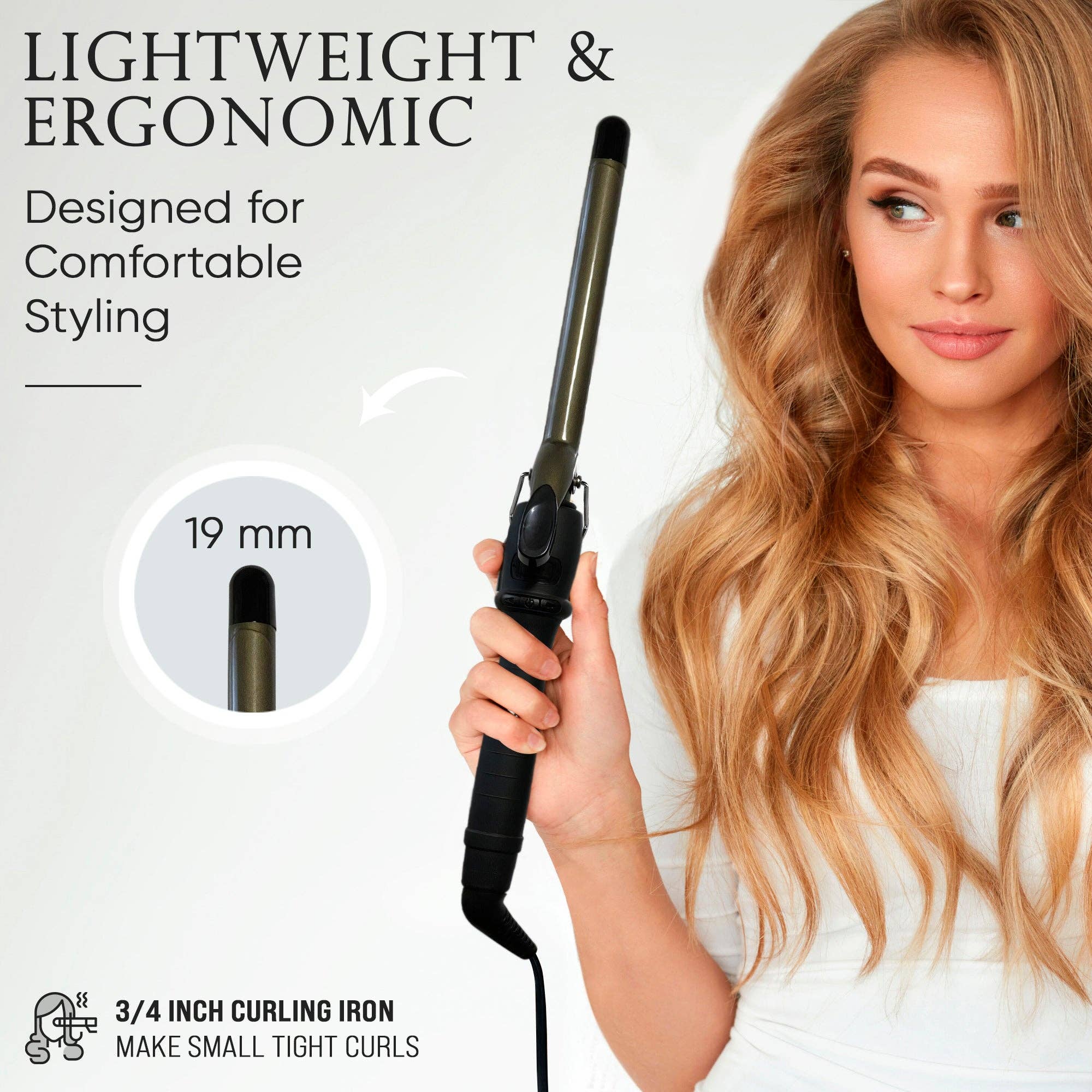 MASHELE - Wholesale Curling Iron/Wand - 19mm Small Wand Hair Curler1