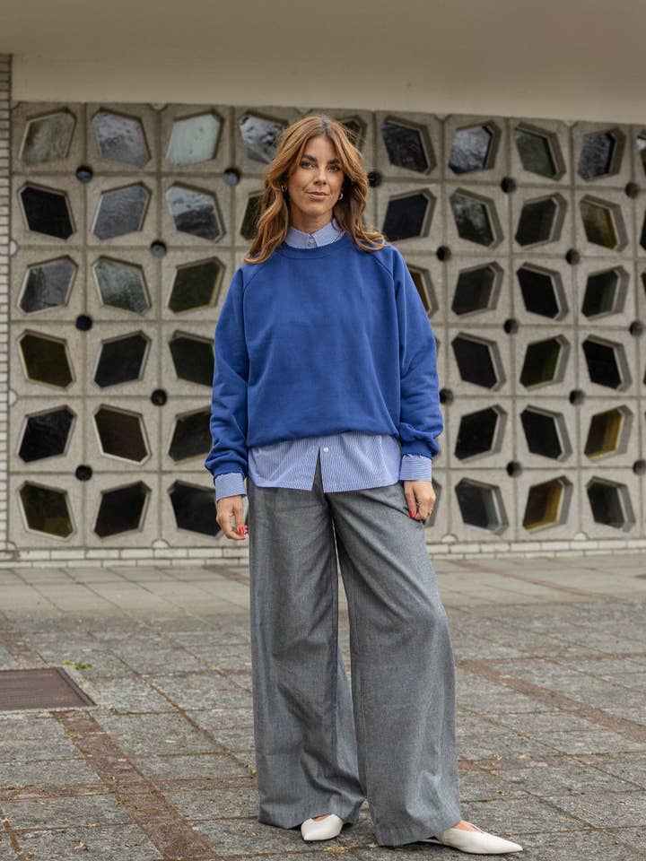 Clio byxor Twill grå för wholesale av Mon Col Anvers