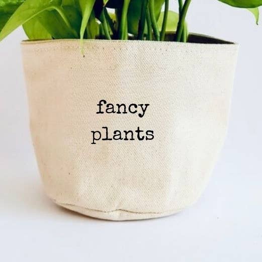 Cache-pot en toile Fancy Plants pour la vente par Leaf and Root Co.
