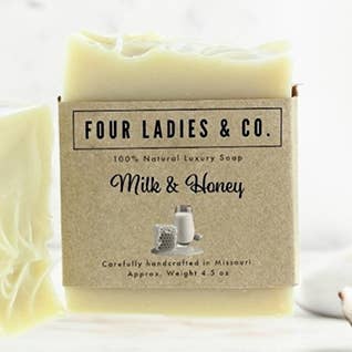 Four Ladies & Co. - Wholesale Bar Soap - Milk & Honey Bar Soap | Made with Coconut Milk0