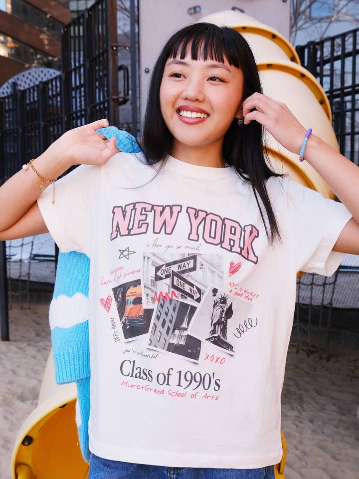 New York Yearbook Graphic T-shirt for wholesale by Mure and Grand