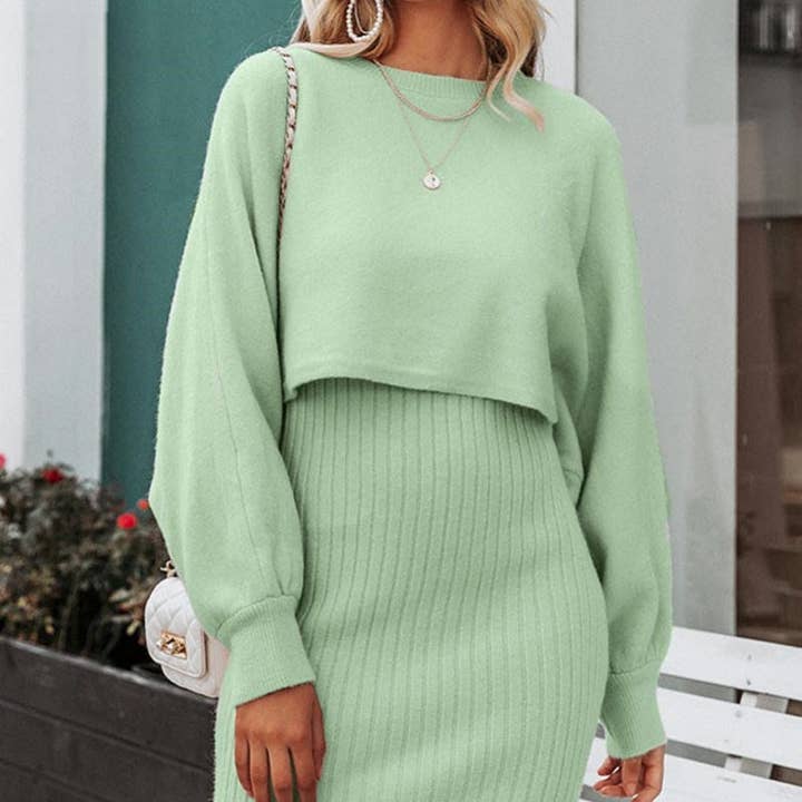 Ribbed Knit Top and Skirt Set and other Purchase Wholesale knit skirt set. Free Returns & Net 60 Terms on Faire trending on Faire.