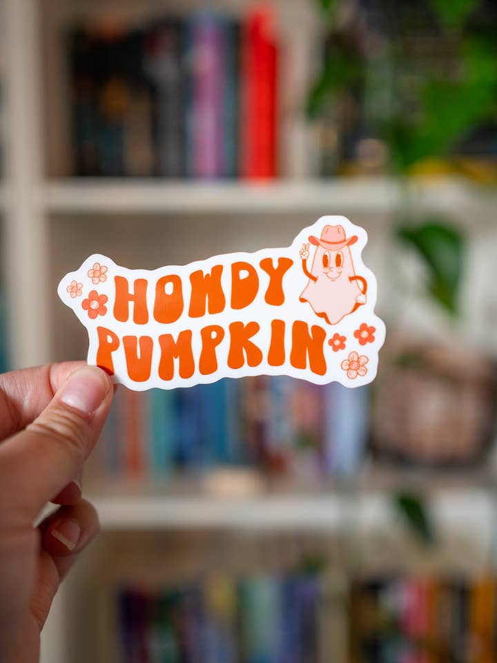 Howdy Pumpkin Sticker for wholesale by Created By Kelci