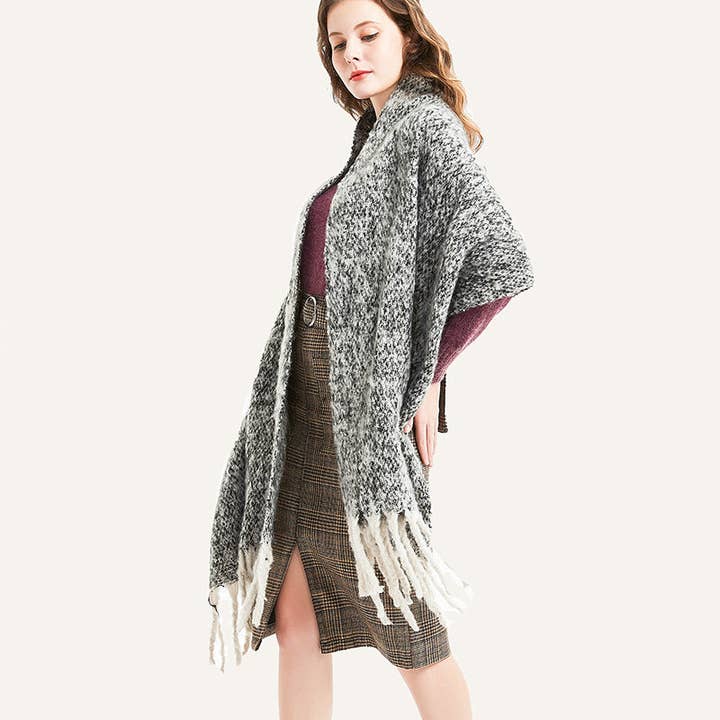 Dipped Shop - Wholesale Scarf - Women's - Solid Color Simple Tessel Scrves DPKS122017