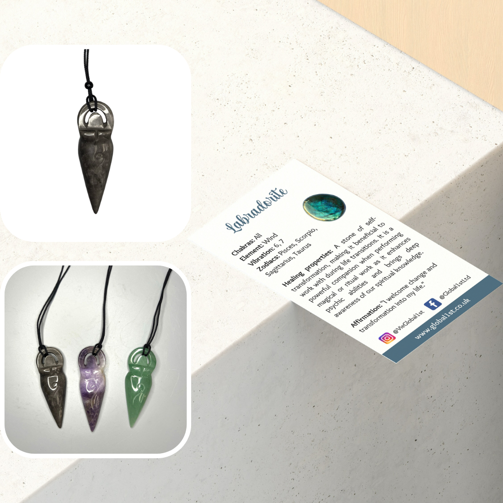 VIE – Engroshandel Halskæde med vedhæng – Vedhæng af Moder Jord-gudinde, 8x3 cm17