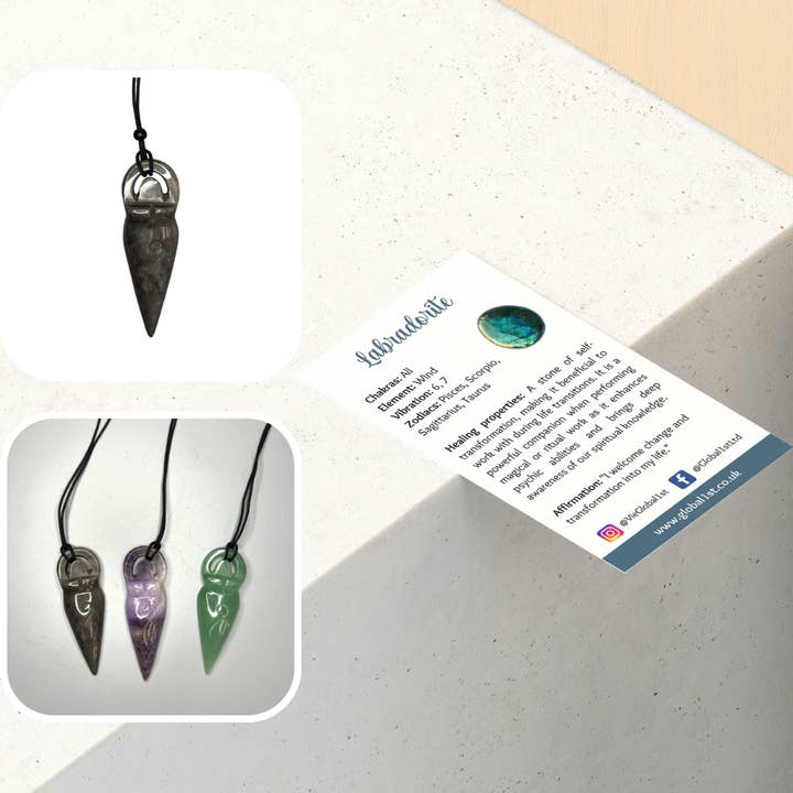 VIE – Engroshandel Halskæde med vedhæng – Vedhæng af Moder Jord-gudinde, 8x3 cm17