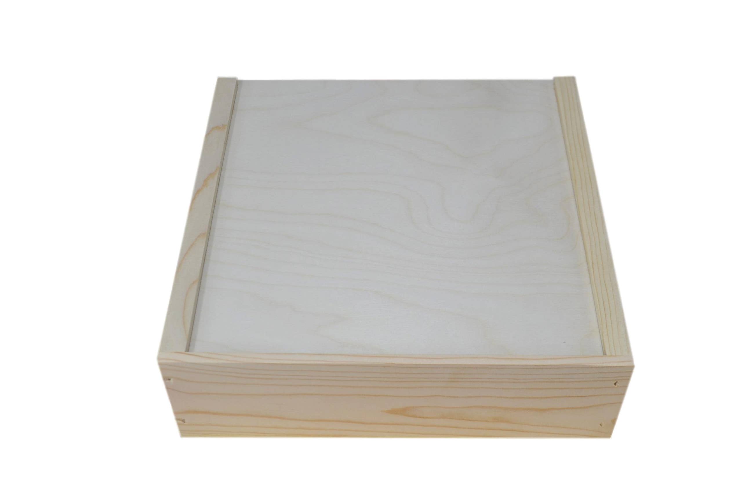 Poole & Sons Inc. - Wholesale Decorative Box - Wooden Box 12x12x4 Slide Top (Bulk)2