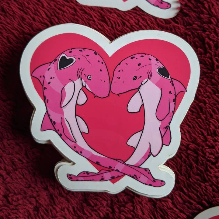 The Mighty Jackie - Wholesale Sticker - Epaulette Shark Valentines Sticker0