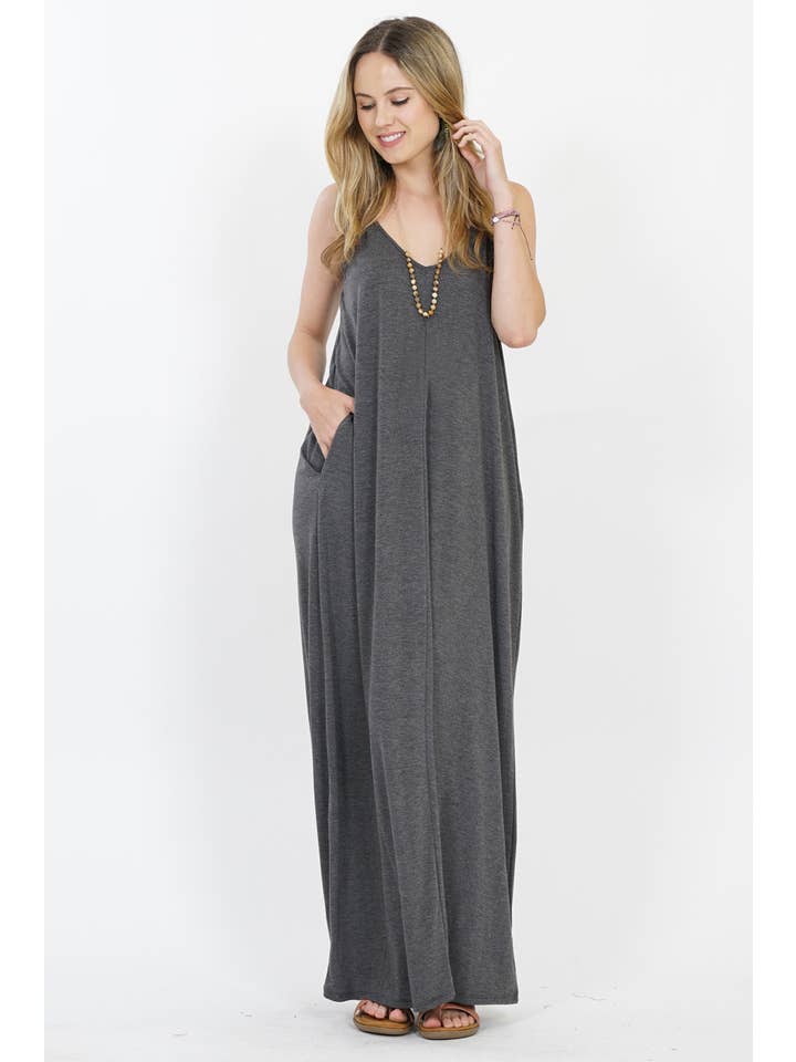 42POPS - Wholesale Dress - Women's - `...Maxi Dress w/ pockets