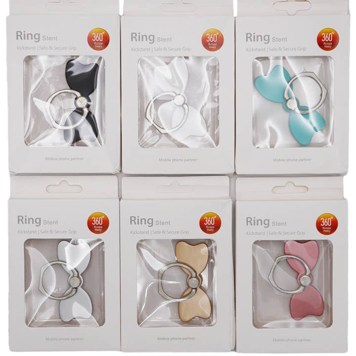 Cap Zone - Wholesale Phone/Tablet Stand - Ribbon Bow Phone Grip Ring Holder Finger Kickstand