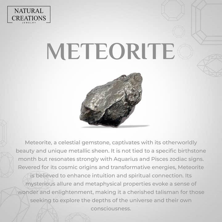Nature Crafts - Wholesale Pendant/Charm Necklace - Natural Meteorite Pendant Necklace for Women in 925 Silver
