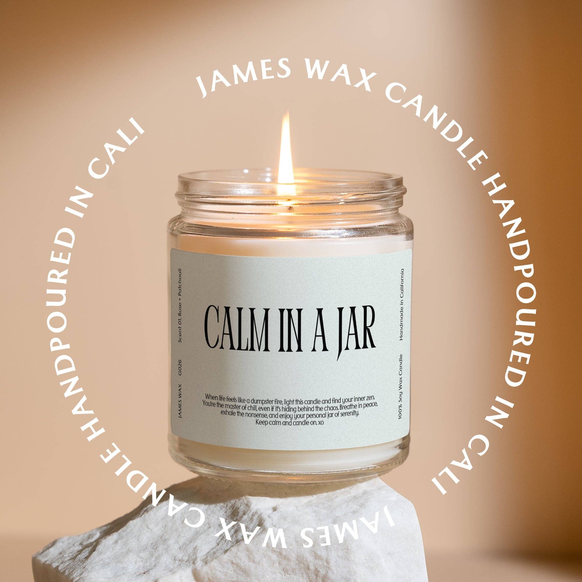 James Wax - Wholesale Jar/Filled Candle - Relaxation Stress Relief Calm in a Jar Candle G0262